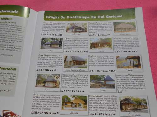 `Krugerwildtuin Kaart` 2de Uitgawe.  Afrikaans.  Soft cover