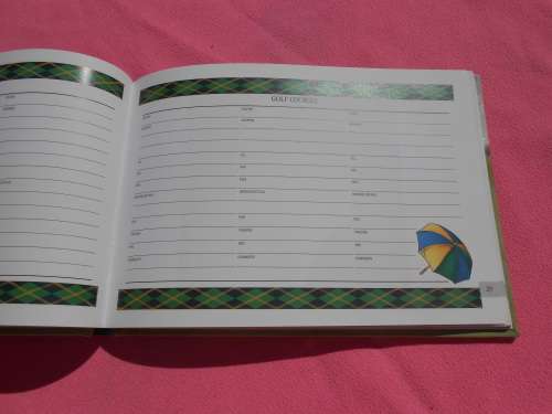 `Golf Score Book`   Hard cover.