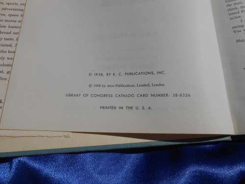 1958  Hard cover `Mad For Keeps`