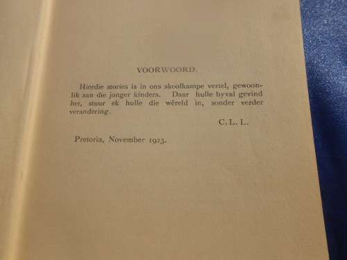 1923.  `Kampstories`  Deur C. Louis Leipoldt.  Hard cover.