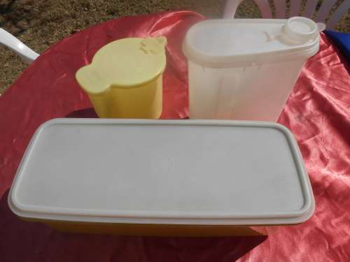 Tupperware storage containers.