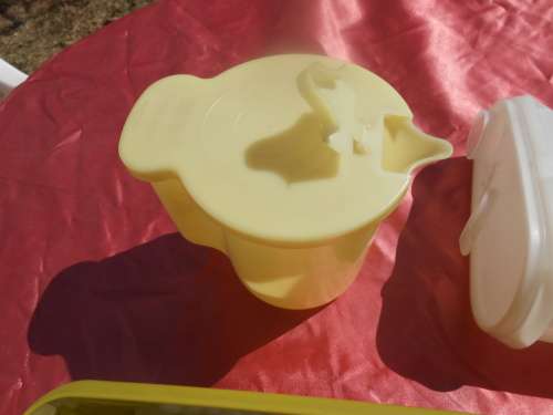 Tupperware storage containers.