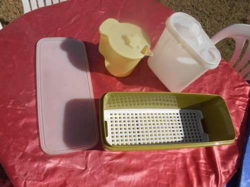Tupperware storage containers.