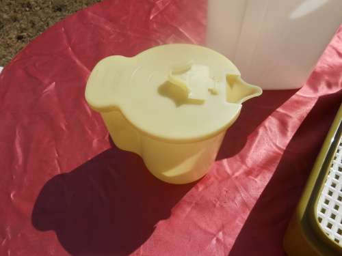 Tupperware storage containers.