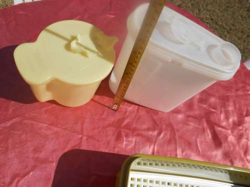 Tupperware storage containers.