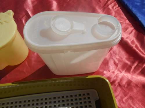 Tupperware storage containers.