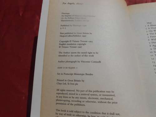 `A Fortune-teller told me`  Tiziano Terzani.  Soft cover.