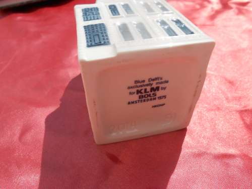 Blue Delft exclusively made for KLM by Bols Royal Distilleries Holland. House no. 91.