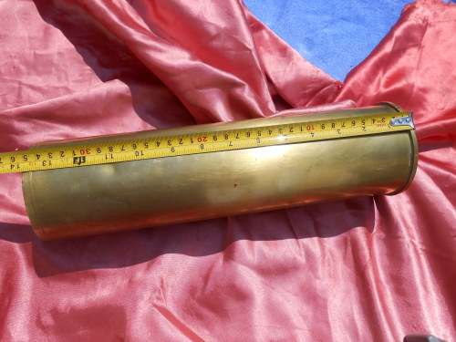 Brass cannon shell.  1979.  305mm high.  Heavy.