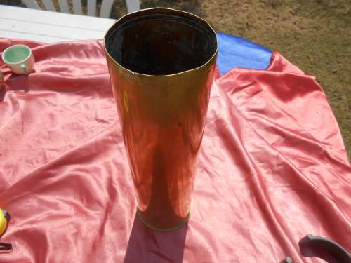 Brass cannon shell.  1979.  305mm high.  Heavy.