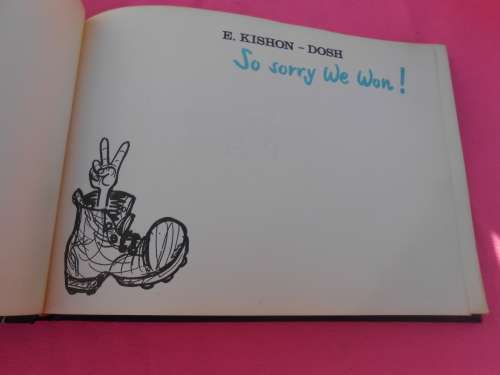 `So Sorry, we won!`  Hard cover.