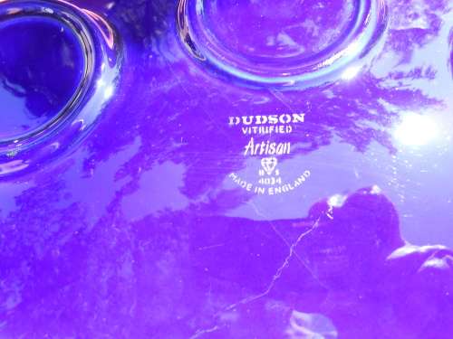 Ceramic blue artist`s palette.  Dudson vitrified.  Artisan.  Made in England.