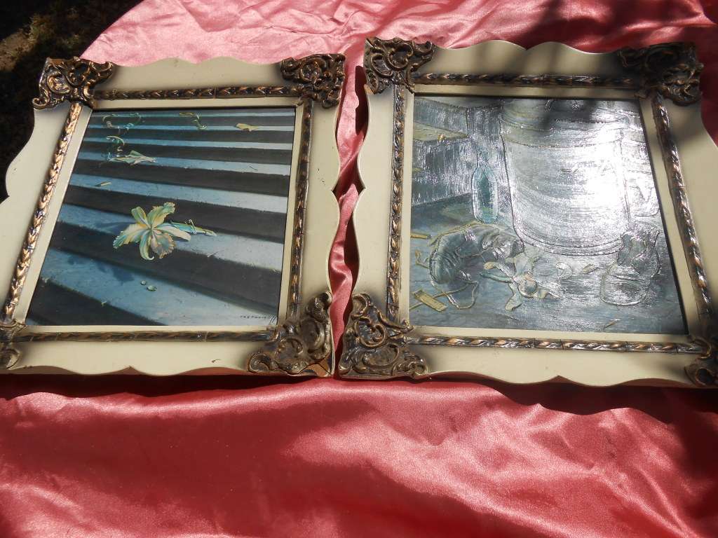 Small (A4 sized) Tretchikoff prints.  AS FOUND.  Frames have damage to corners.