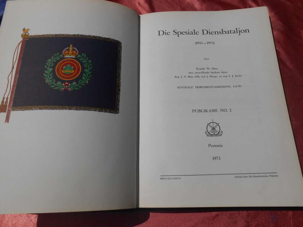`S.D.B. Die Spesiale Diensbataljon`  (1913-1973)  Hard cover.