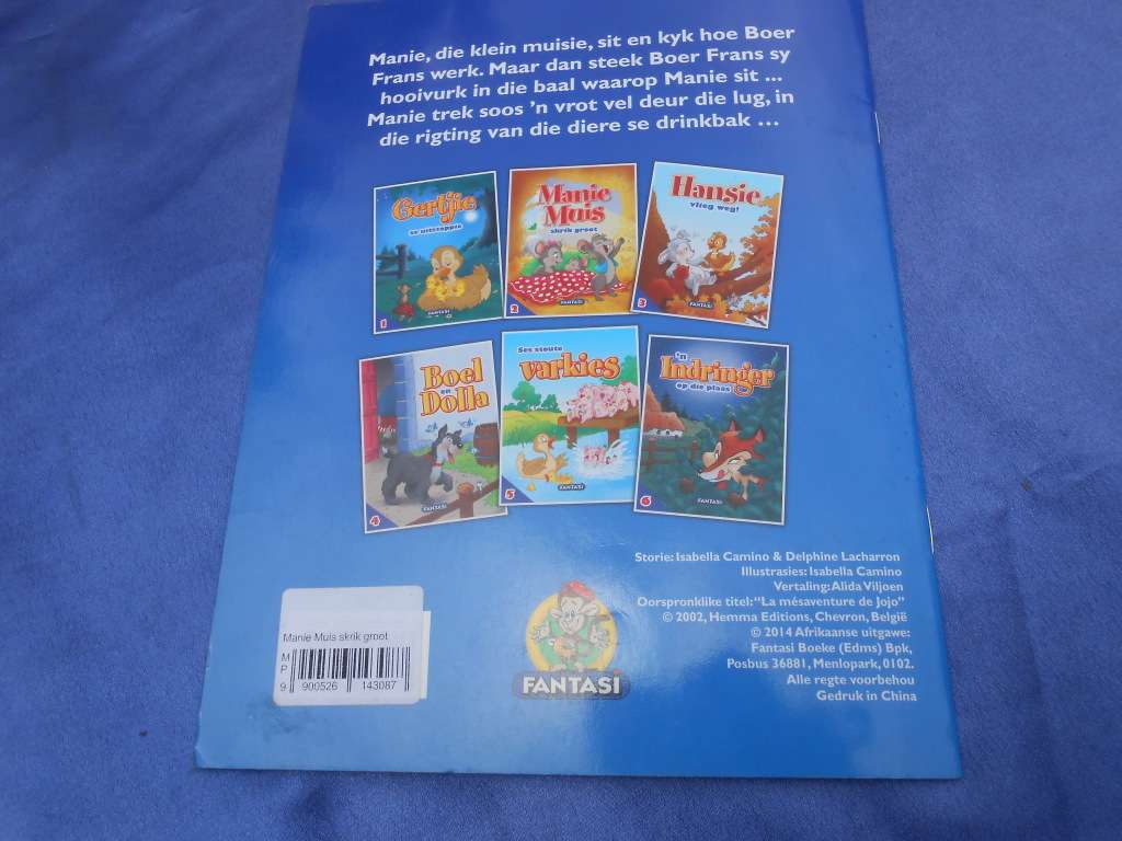 `Manie Muis skrik groot`  Soft cover.