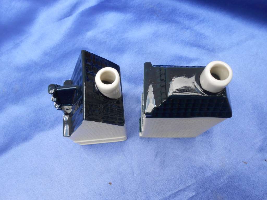 Blue Delft exclusively made for KLM by Bols Royal Distilleries Holland. Houses no. 57 and 89.