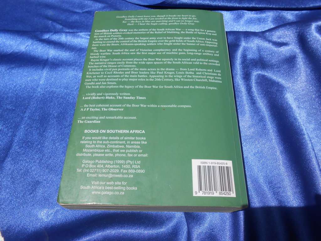 `Goodbye Dolly Gray.  The Story of the Boer War`  Rayne Kruger.  Soft cover.