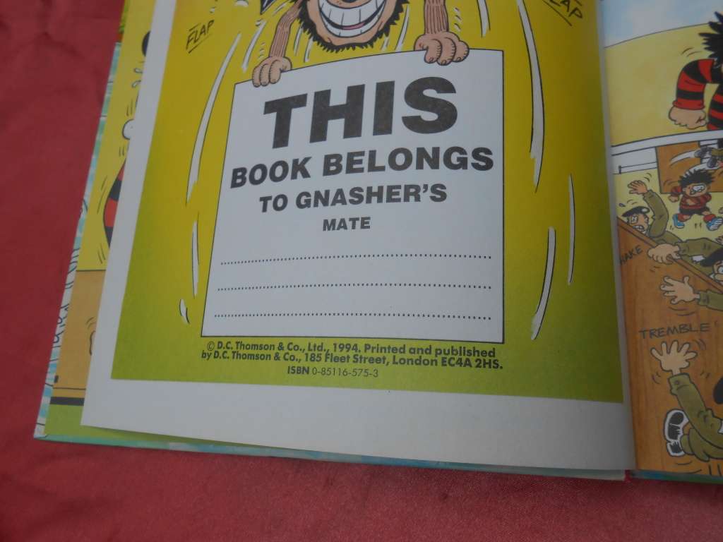 `The Beano Book 1995`  Annual.  Hard cover.