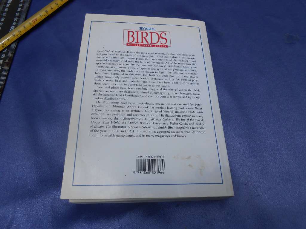 `Sasol Birds of Southern Africa`  Soft cover.