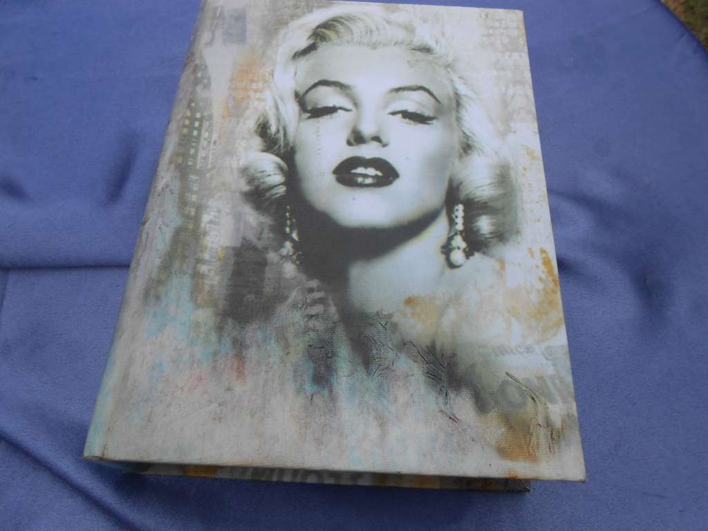 Unusual storage box.  (Looks like a book)  Marilyn Monroe.