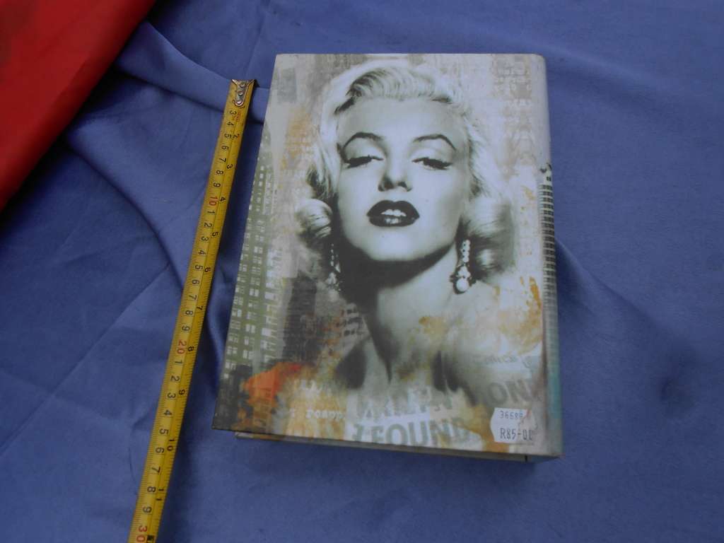 Unusual storage box.  (Looks like a book)  Marilyn Monroe.