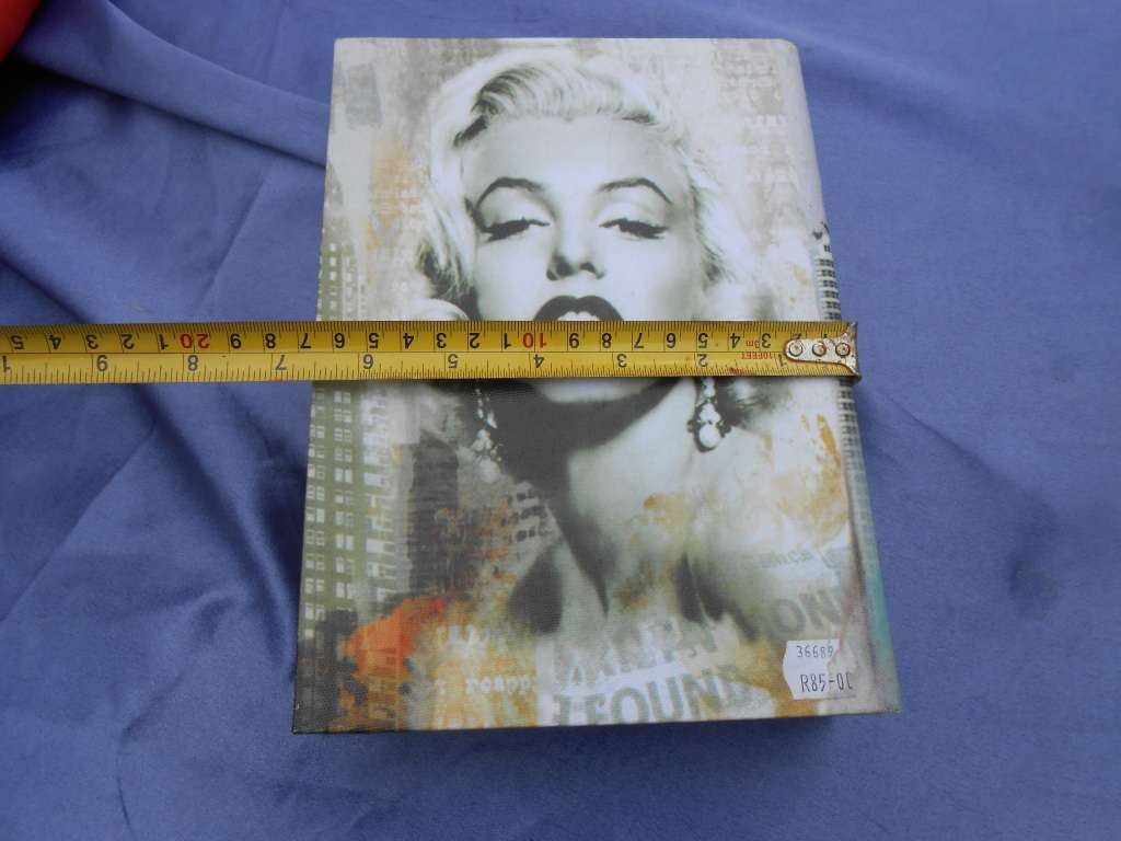Unusual storage box.  (Looks like a book)  Marilyn Monroe.