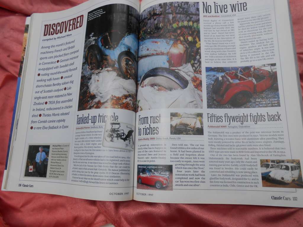 `Classic Cars magazine.  Oct, 1997