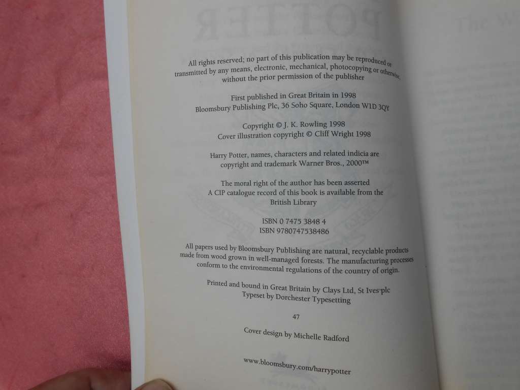 `Harry Potter and the Chamber of Secrets`  J.K. Rowling.  Soft cover.