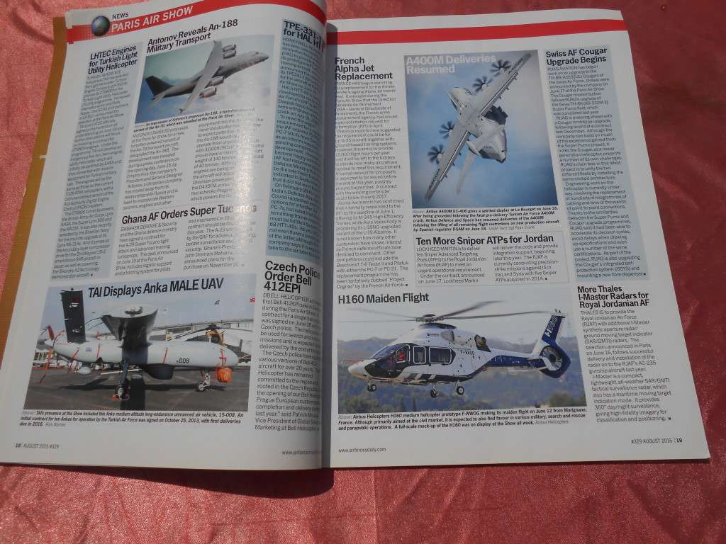 Airforces monthly magazine.  August, 2015.