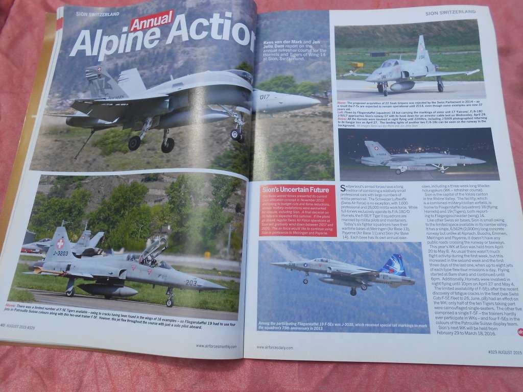 Airforces monthly magazine.  August, 2015.