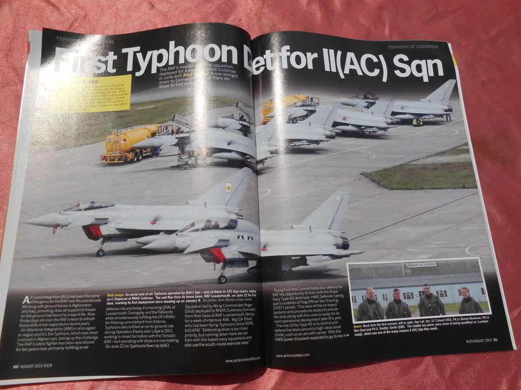 Airforces monthly magazine.  August, 2015.