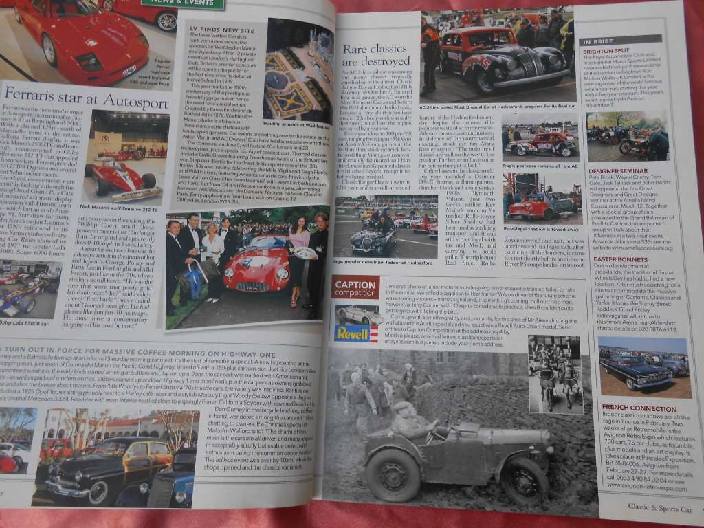 `Classic & Sports Car`  Magazine.  March, 2004.