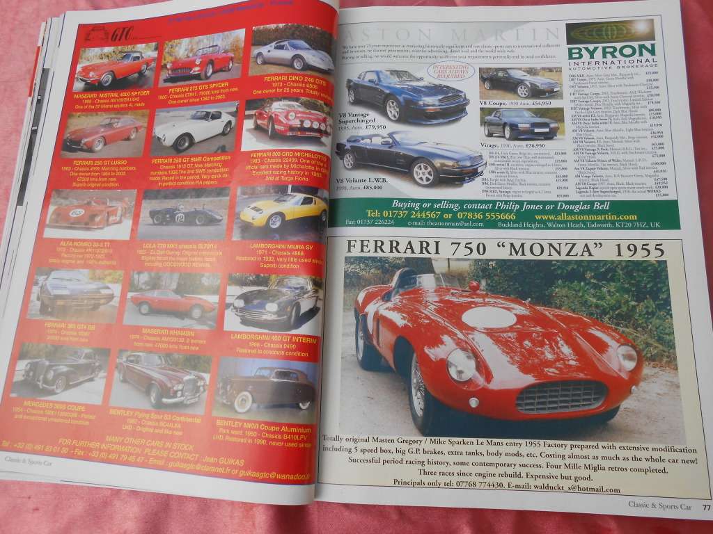`Classic & Sports Car`  Magazine.  March, 2004.