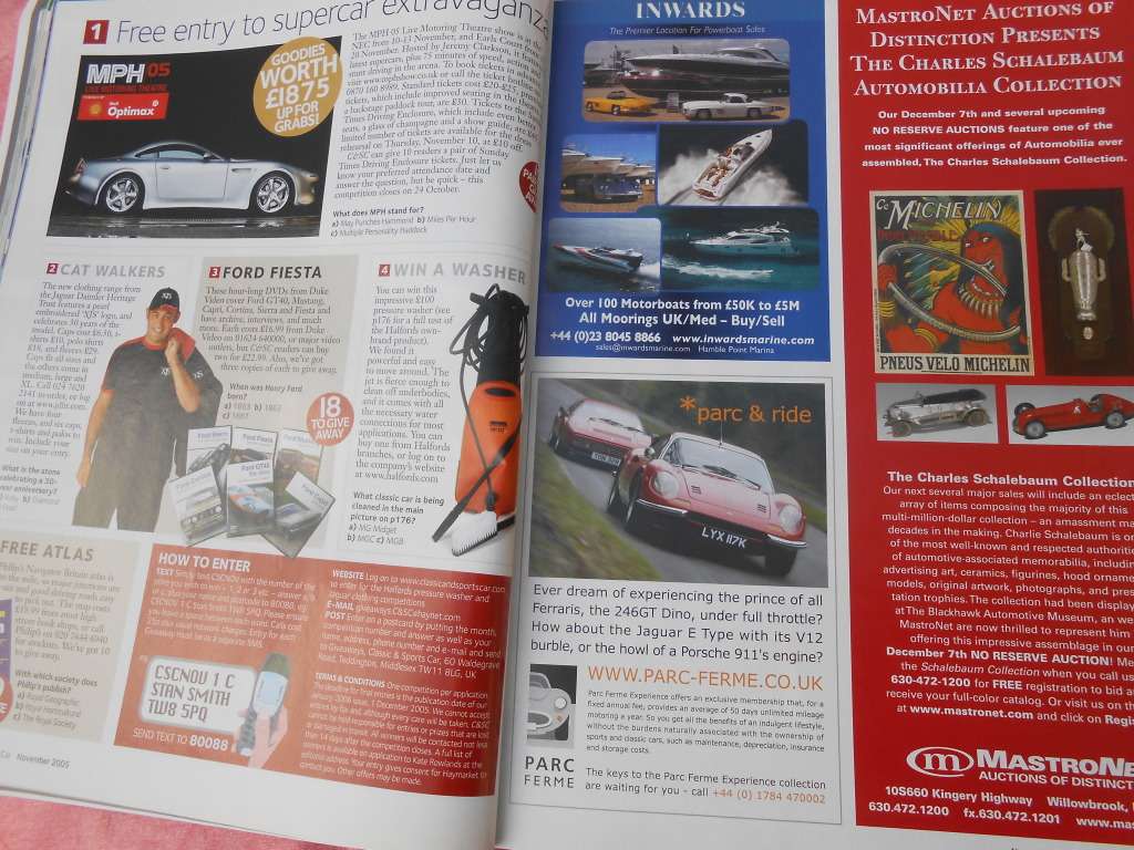 Classic & Sports Car.    Magazine.      November, 2005.