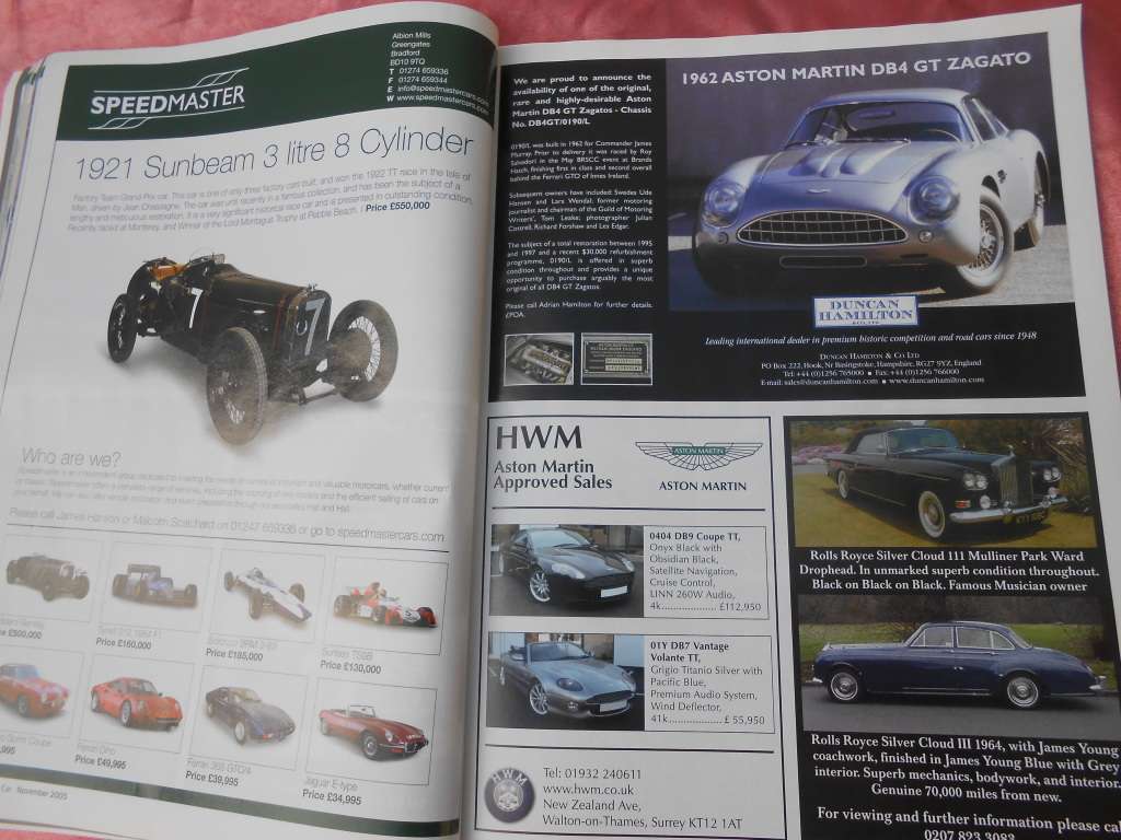 Classic & Sports Car.    Magazine.      November, 2005.