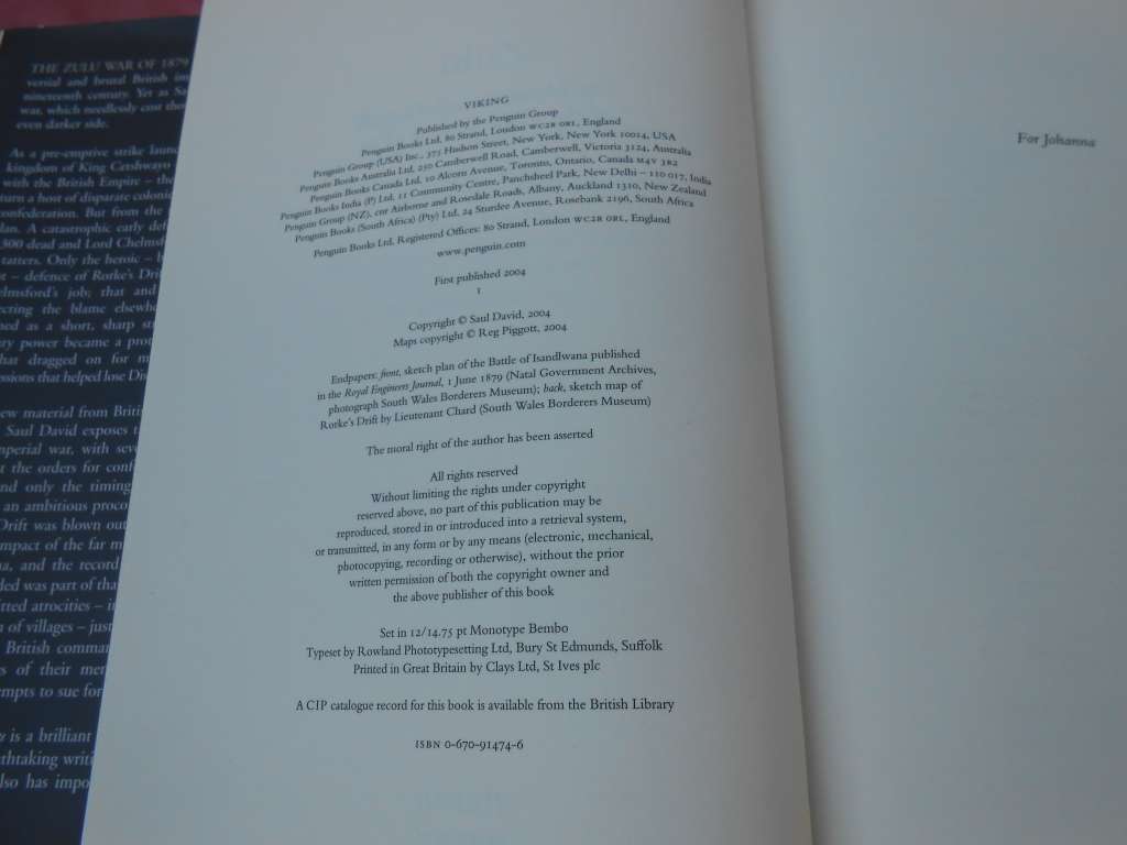 `Zulu` The Heroism and Tragedy of the Zulu War. Hard cover.