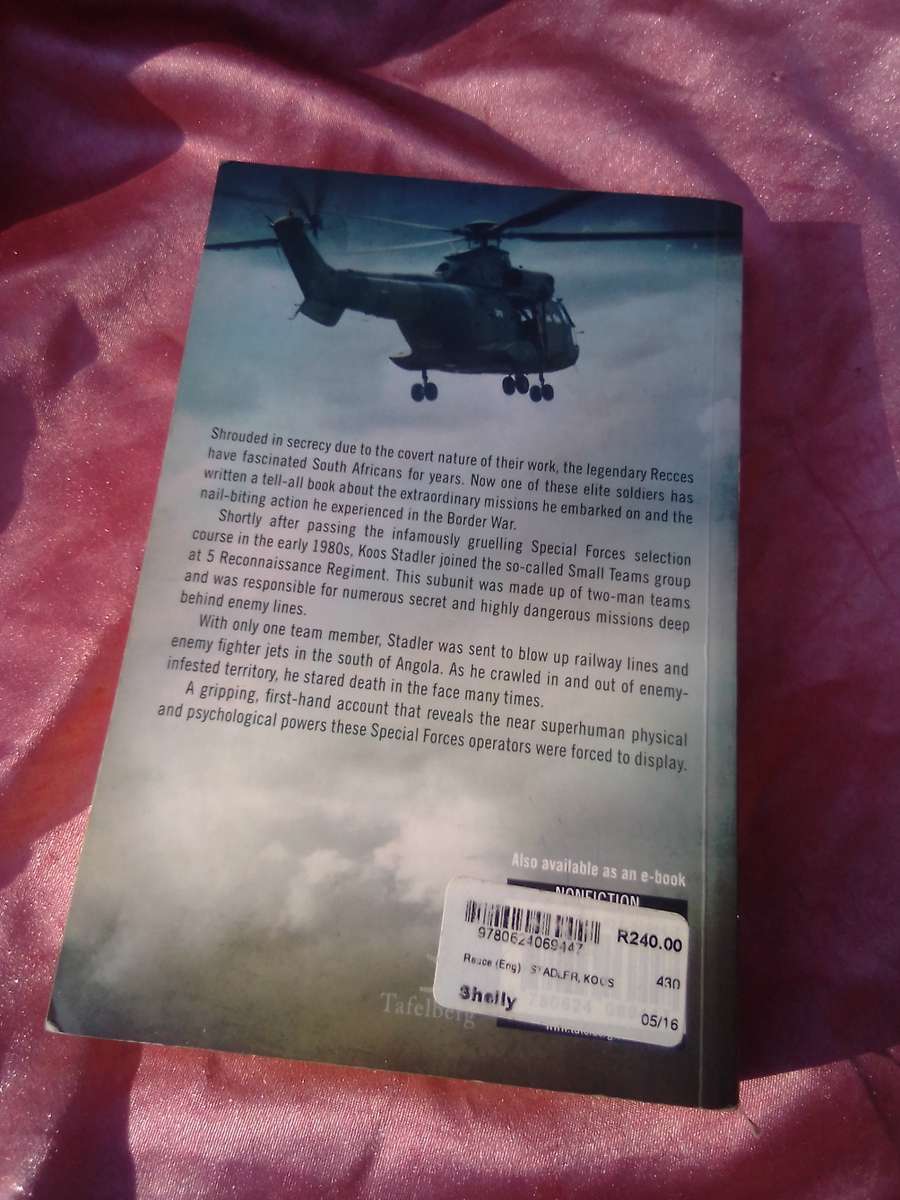 `Recce`. Koos Stadler.  Soft cover