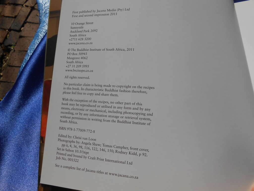 `The Cake the Buddha Ate`  More Quiet Food.  Chris van Loon, Louis van Loon, Daniel  Soft cover.