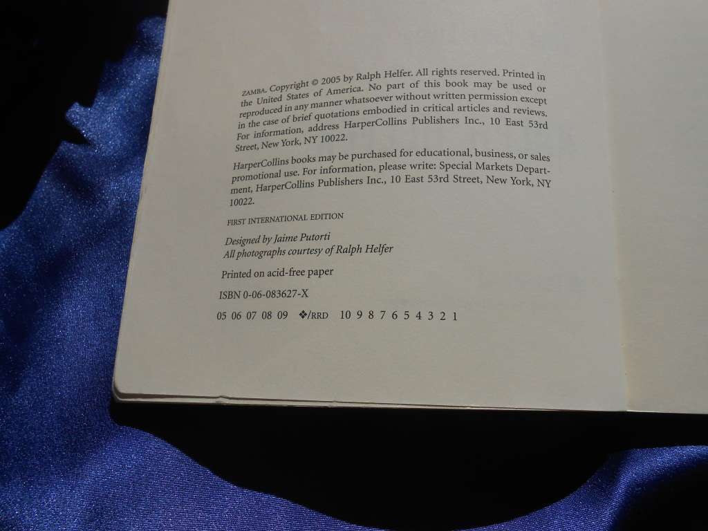 `Zamba`  The True Story of the Greatest Lion that Ever Lived.  Soft cover.