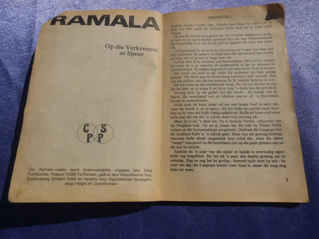 `Ramala`  No. 7.   Op die Verkennersse Spoor.  Gerrie Radloff.