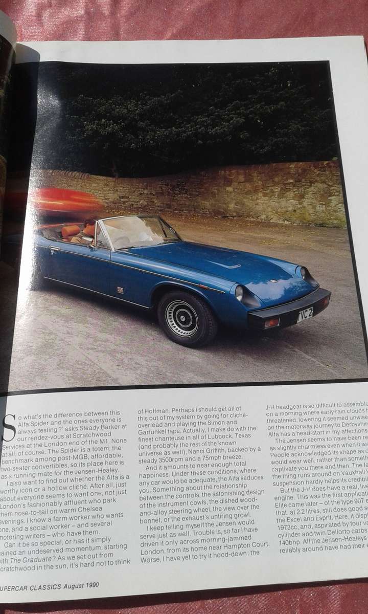 "Supercar Classics"  Magazine. August, 1990.