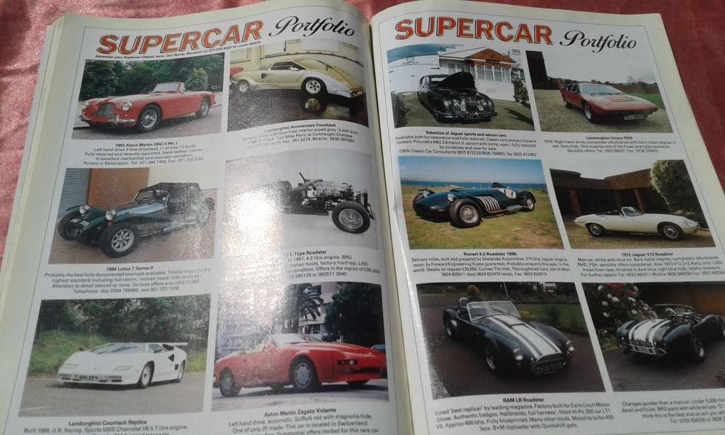 "Supercar Classics"  Magazine. August, 1990.