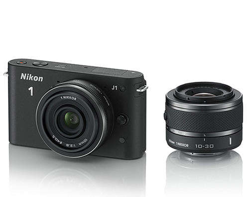 Nikon 1 J1 10.1MP Camera Body with 10-30mm Lens Kit (Black)