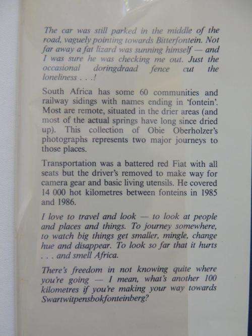 Ariesfontein to Zuurfontein - a Pictorial Journey by Obie Oberholzer