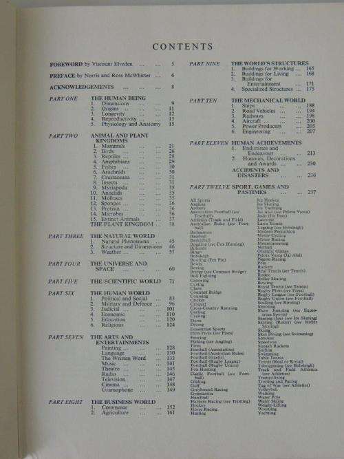 THE GUINNESS BOOK OF RECORDS 1965 - 12TH EDITION - Compiled by Norris and Ross McWhirter