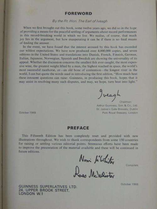 The Guinness Book of Records with South African records 1968 - McWhirter, McWhirter, Rosenthal