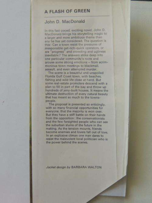 A Flash of Green - First Edition - by John D MacDonald