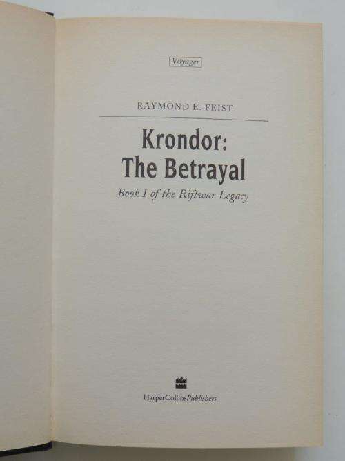 Krondor the Betrayal - First Edition - Raymond E  Feist