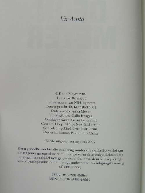 Onsigbaar - Eerste Uitgawe - Deon Meyer