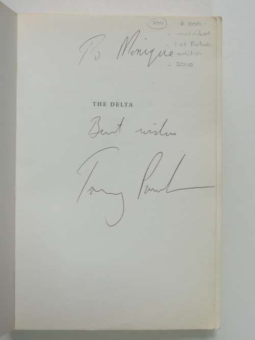 The Delta - First Edition and Inscribed - Tony Park